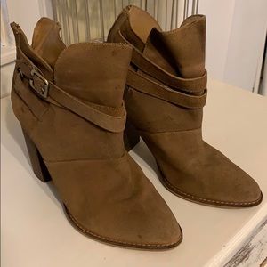 Taupe Suede Booties